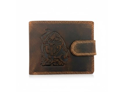 Pánská pravá kožená peněženka – 3D motiv býka