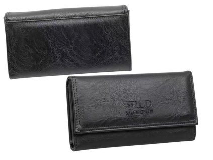 Černá dámská peněženka / organizér s mnoha přihrádkami-6119