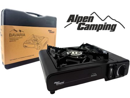 Alpen Camping plynový vařič - černá