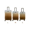 SUMMIT 2421 Cestovní kufry – ombré ve šampaňské barvě | TSA zámek | 360° kola | PC materiál
