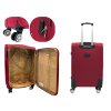 ORLACS 871 Cestovní kufry – červené barvě | 360° kola | Textilní materiál