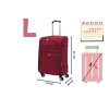 ORLACS 871 Cestovní kufry – červené barvě | 360° kola | Textilní materiál