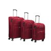 ORLACS 871 Cestovní kufry – červené barvě | 360° kola | Textilní materiál