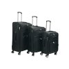 ORLACS 871 Cestovní kufry – černé barvě | 360° kola | Textilní materiál