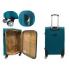 ORLACS 871 Cestovní kufry – tmavě tyrkysové barvě | 360° kola | Textilní materiál
