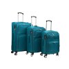 ORLACS 871 Cestovní kufry – tmavě tyrkysové barvě | 360° kola | Textilní materiál