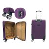 ORLACS 871 Cestovní kufry – fialové barvě | 360° kola | Textilní materiál
