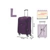 ORLACS 871 Cestovní kufry – fialové barvě | 360° kola | Textilní materiál