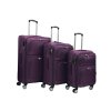 ORLACS 871 Cestovní kufry – fialové barvě | 360° kola | Textilní materiál