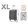 ORLACS 871 Cestovní kufry – v šedé barvě | 360° kola | Textilní materiál