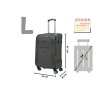 ORLACS 871 Cestovní kufry – v šedé barvě | 360° kola | Textilní materiál