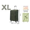 ORLACS 871 Cestovní kufry – olivově zelená barva | 360° kola | Textilní materiál