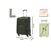 ORLACS 871 Cestovní kufry – olivově zelená barva | 360° kola | Textilní materiál
