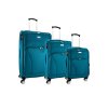 ORLACS 6004 Cestovní kufr sada – tyrkysová barva | 360° kolečka | Textilní materiál