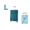 ORLACS 6004 Cestovní kufr sada – tyrkysová barva | 360° kolečka | Textilní materiál