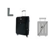 ORLACS 6004 Cestovní kufr sada – černá barva | 360° kolečka | Textilní materiál