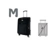 ORLACS 6004 Cestovní kufr sada – černá barva | 360° kolečka | Textilní materiál