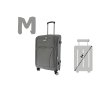 ORLACS 6004 Cestovní kufr sada – šedá barva | 360° kolečka | Textilní materiál