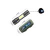 Výkonná kovová LED svítilna 2v1 s bočním světlem COB, USB dobíjecí