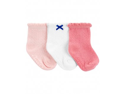 CARTER'S Ponožky Pink Mix dievča 3ks 12-24m