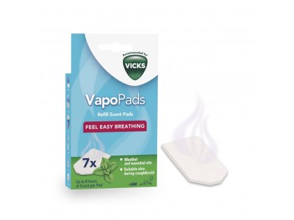 VICKS VH7V1 VapoPads NEW Vankúšiky s vôňou mentolu, 7 ks