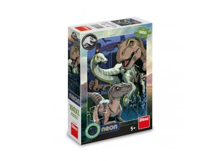 Dino Puzzle Jurský svet Svietiace 100 XL ks