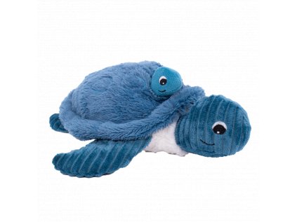 Les Deglingos Plyšová korytnačka Mamička a bábätko Modrá