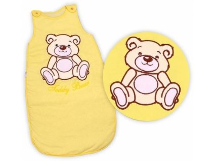 Spací vak Medvedík Teddy Baby Nellys - žltý / krémový veľ. 1