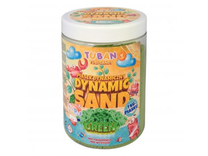 TUBAN Dynamický piesok Zelený 1 kg