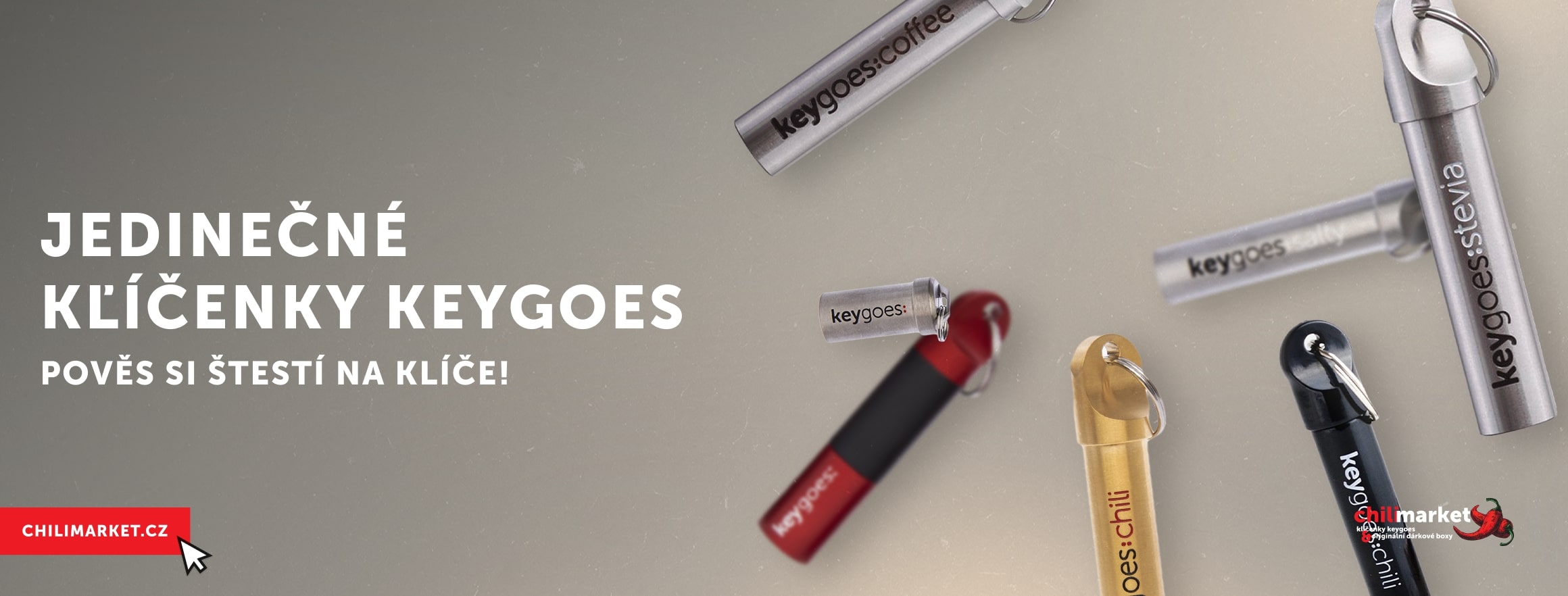 jedinečné klíčenky keygoes