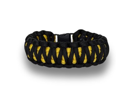 paracordový náramek double cobra žlutá