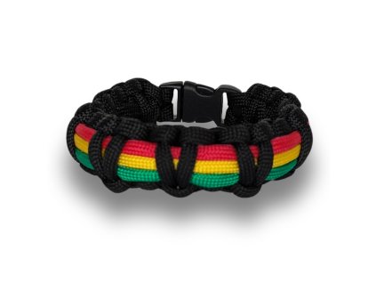 paracordový náramek propletený reggae