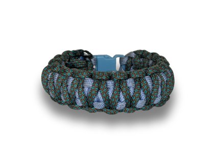paracordový náramek double cobra modrá