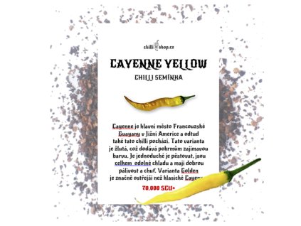Cayenne Yellow Chilli semínka