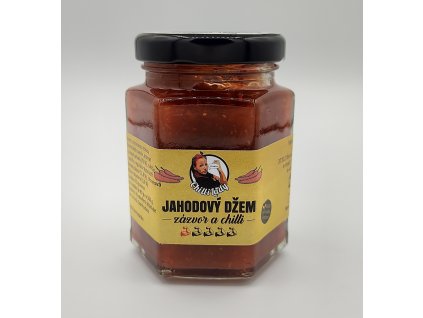 Jahodový džem se zázvorem a chilli