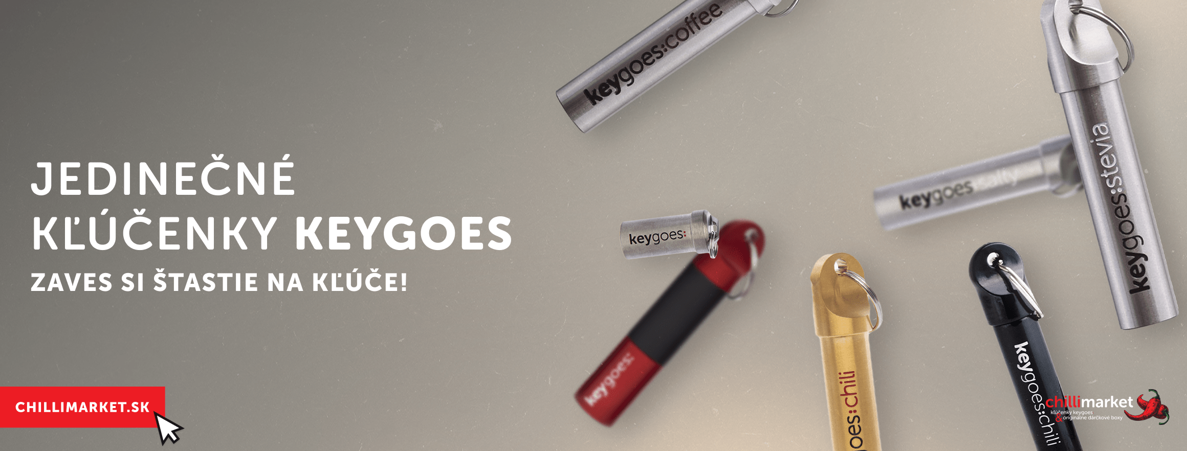 jedninečné kľúčenky keygoes: