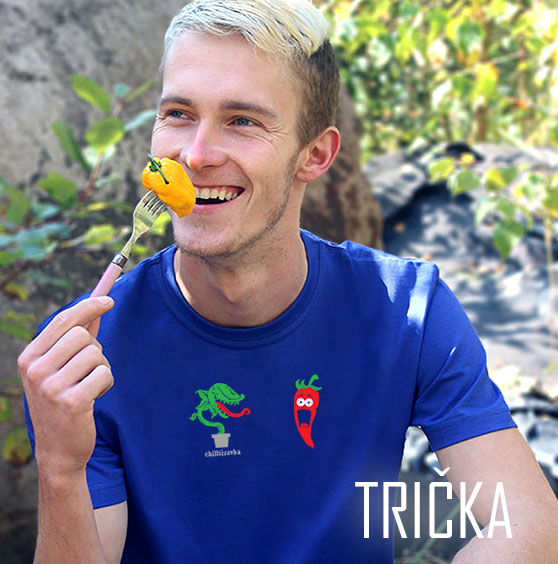 Trička a oblečení s chilli papričkou.