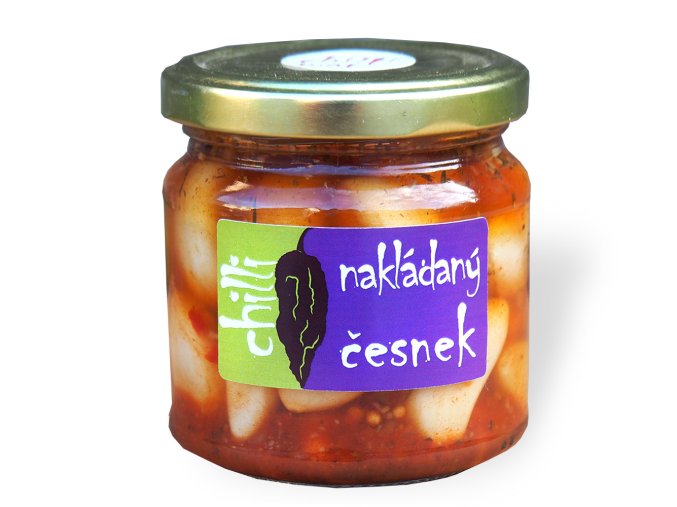 Nakládaný česnek chillimat jpg