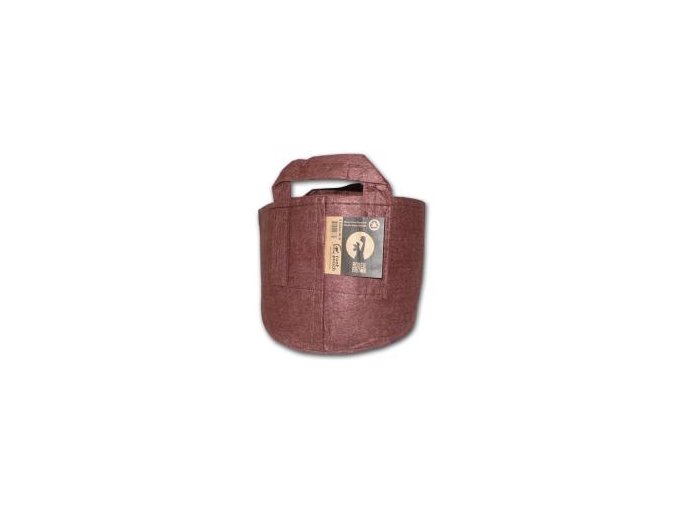 Textilní květináč Root pouch Boxer brown, nedegradující, 12l s uchem, 25x21cm