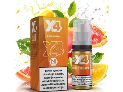 liquid x4 bar juice mango a guava mango guava 10ml 10mg