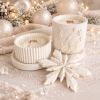 Vianočné sójové sviečky SNOWFLAKE