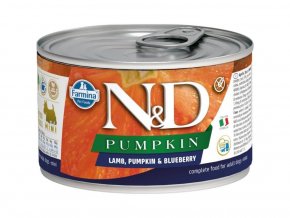 100791 n d pumpkin dog konz adult lamb blueberry mini 140 g