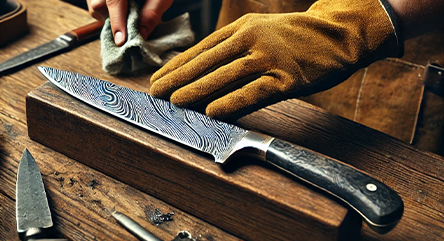 Stručný návod na údržbu Damaškové oceli