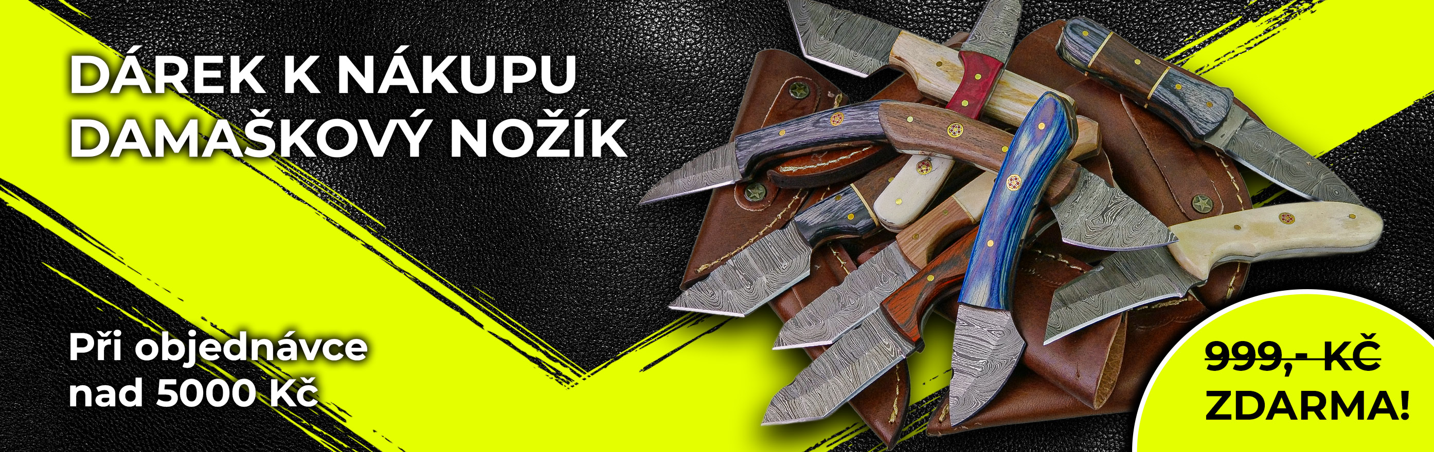 Damaškový nožík jako dárek při nákupu nad 5000 Kč