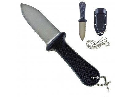 Malý pevný nůž "SOLDIER" s řetízkem na krk