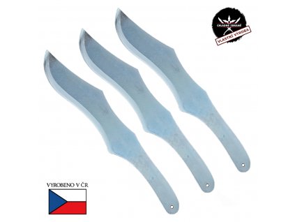 Sada velkých vrhacích nožů "PROFI CUTLERY" zinkový povrch - 3 kusy