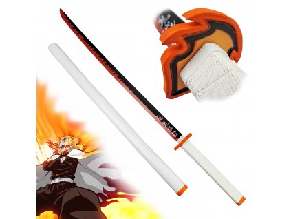 Měkčená Nichirin Katana "KYOJURO RENGOKU" - Demon Slayer