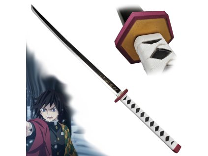 Měkčená Nichirin Katana "GIYU TOMIOKA" - Demon Slayer