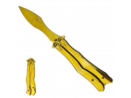 Motýlek/balisong "GOLDEN PARADISE" tréninkový