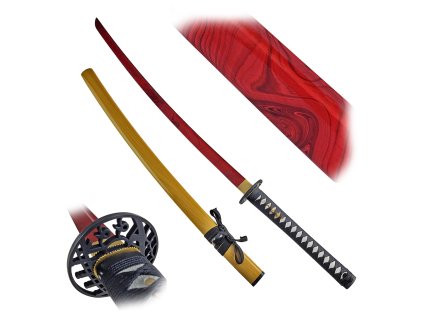 Honosný samurajský meč "CHI NO KAMI" funkční! II. Jakost